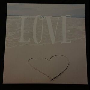Beach Love Print Canvas